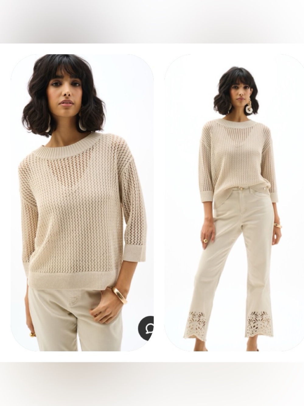 Joseph Ribkoff Cropped Moonstone Pullover Sweater